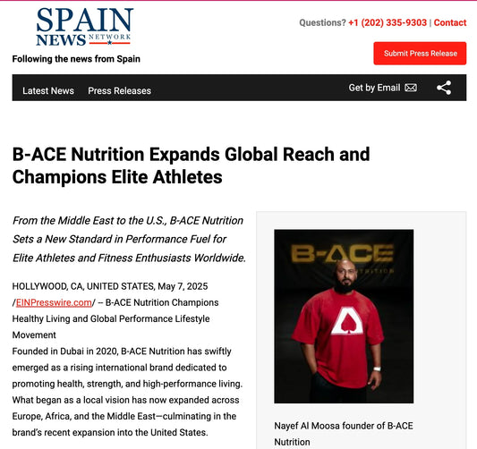 B-ACE Nutrition Expands Global Reach and Champions Elite Athletes