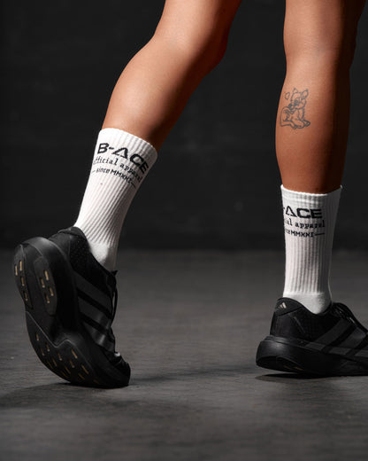Socks White / Black Horizontal Back