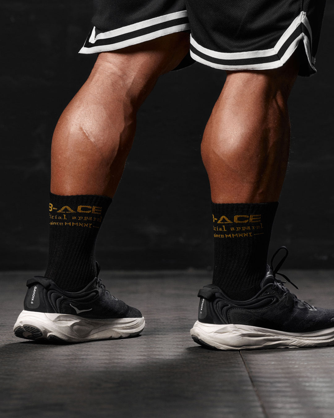 Socks Black / Gold Horizontal Back